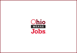 ohio in maroon means in black and white and jobs in bright red text
