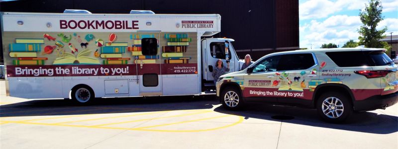 bookmobile and smaller library vehicle