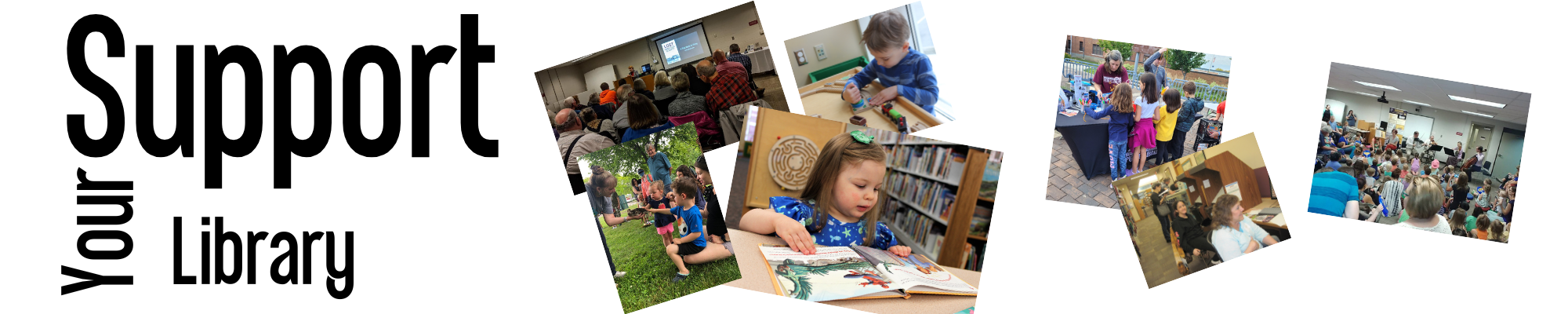 many photos of children at the library